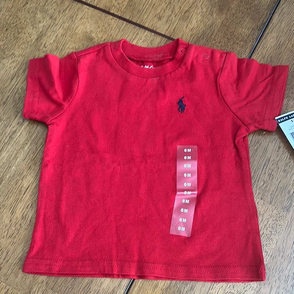 Ralph Lauren Red Short Sleeve Tee for Kids